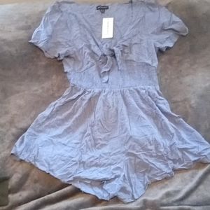 NWT Street Wear society romper size extra large color blue
